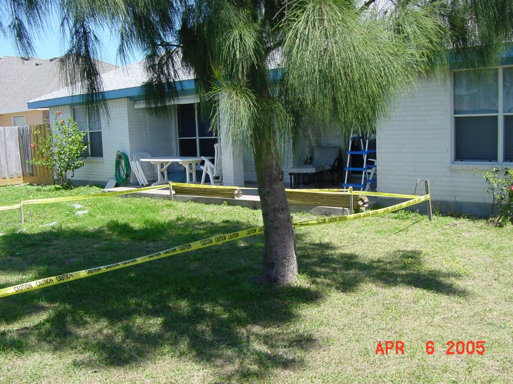 MARKED AREA TO SEARCH FOR UNDERGROUND WIRES OR PIPES